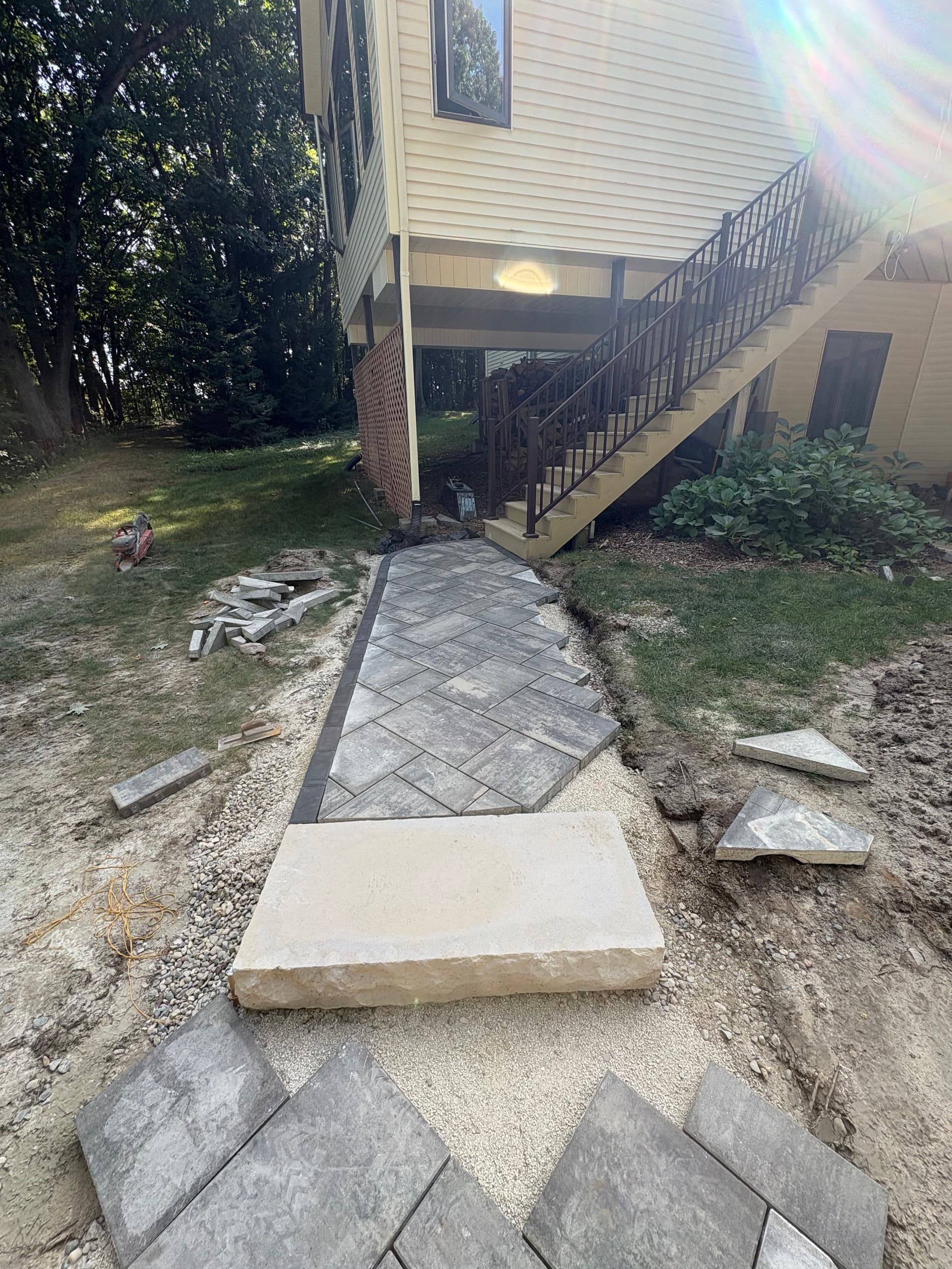 Gallery photos for Lakeside Paver Patio and Walkway Taking Shape: Image #3