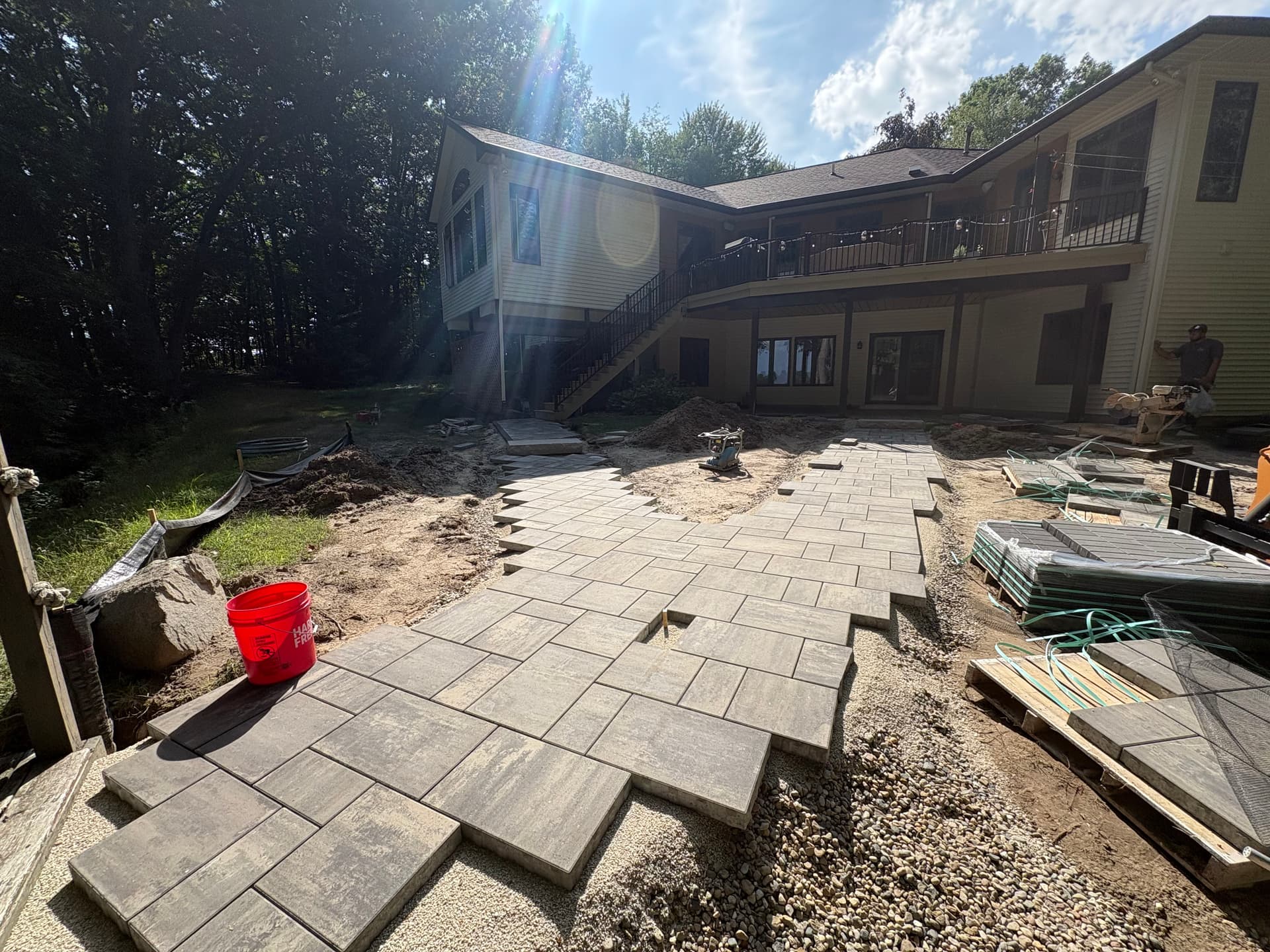 Gallery photos for Lakeside Paver Patio and Walkway Taking Shape: Image #2