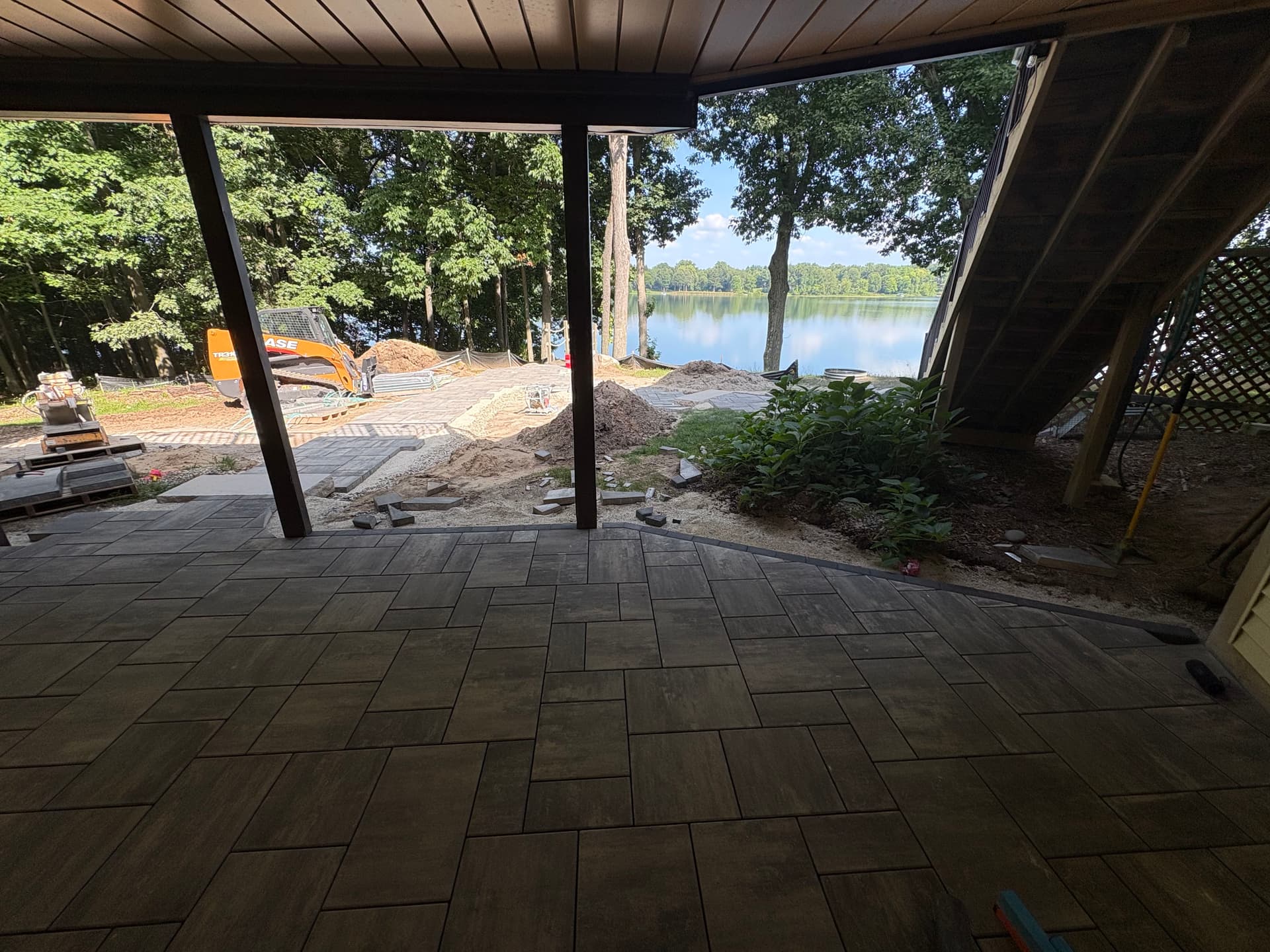 Gallery photos for Lakeside Paver Patio and Walkway Taking Shape: Image #1