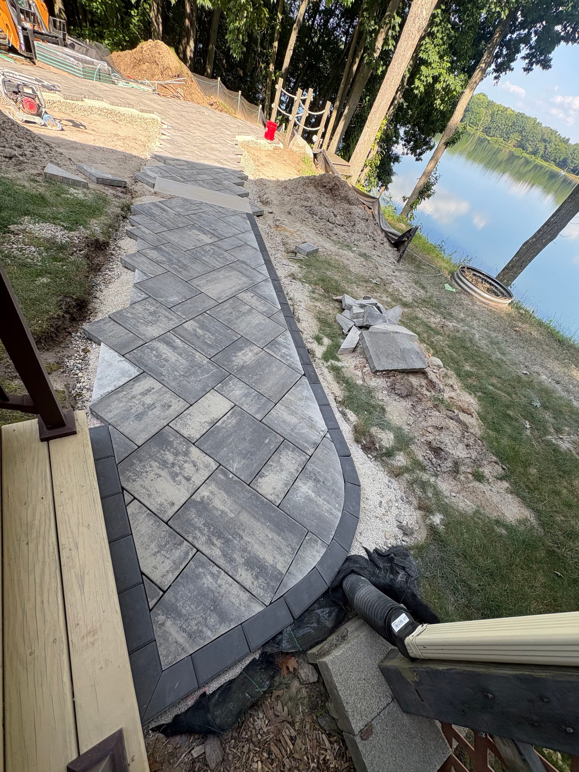 Gallery photos for Lakeside Paver Patio and Walkway Taking Shape: Image #4