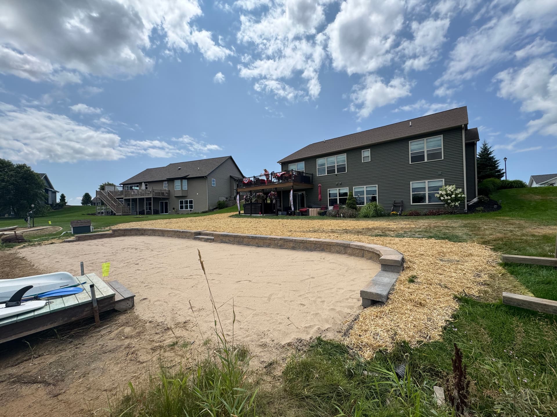 Gallery photos for Custom Retaining Wall Keeps Beach Sand Out of the Lake: Image #2